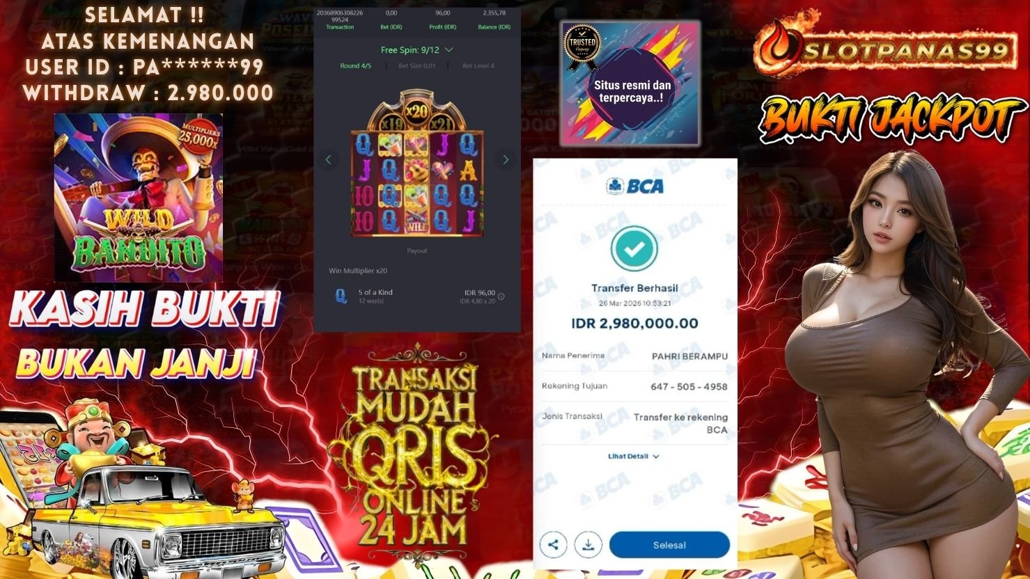 SLOTPANAS99 JACKPOT SLOT WILD BANDITO